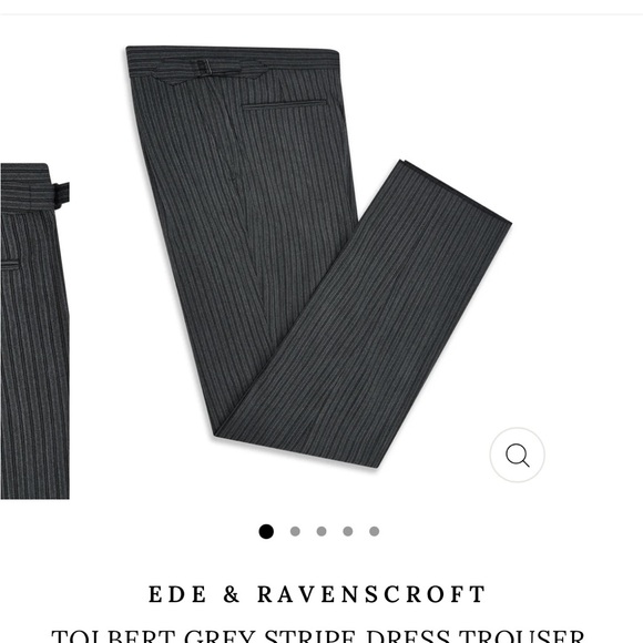 Men’s formal pinstriped wool trousers size 38 from Ede & Ravenscroft London - Picture 1 of 9